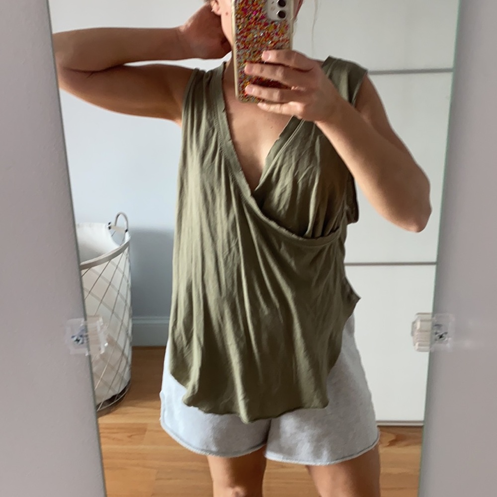 Free People Distressed Oversized Tank